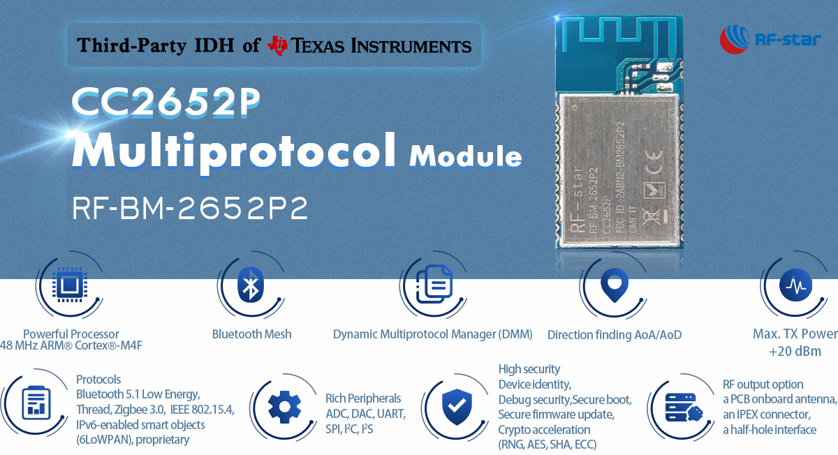BLE5.1 CC2652R Module