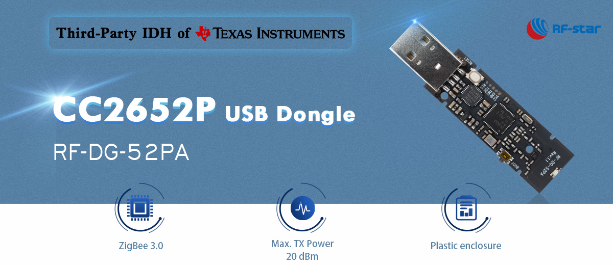 Caratteristiche del dongle USB ZigBee Bluetooth CC2652P