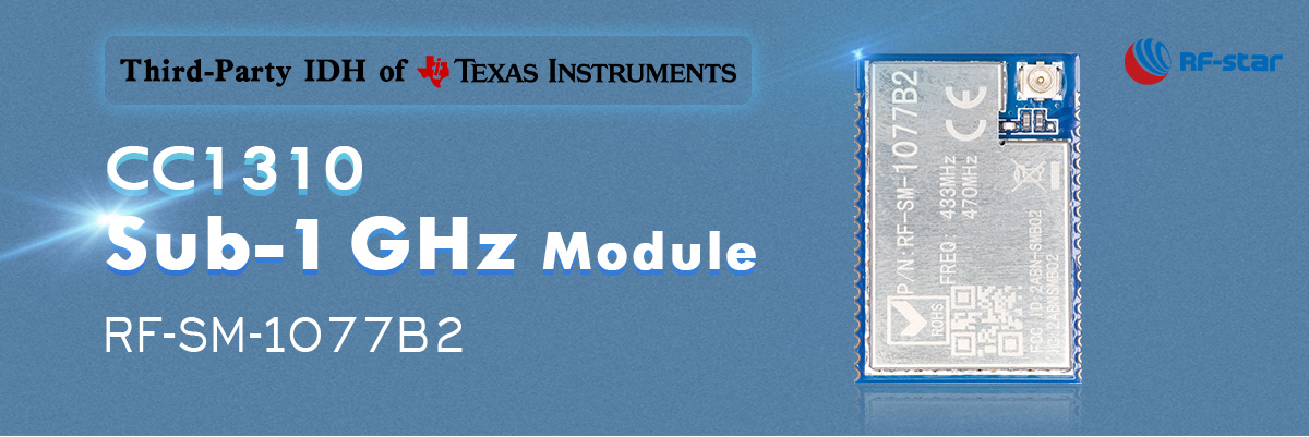 Modulo CC1310 sub-1 GHz RF-SM-1077B2