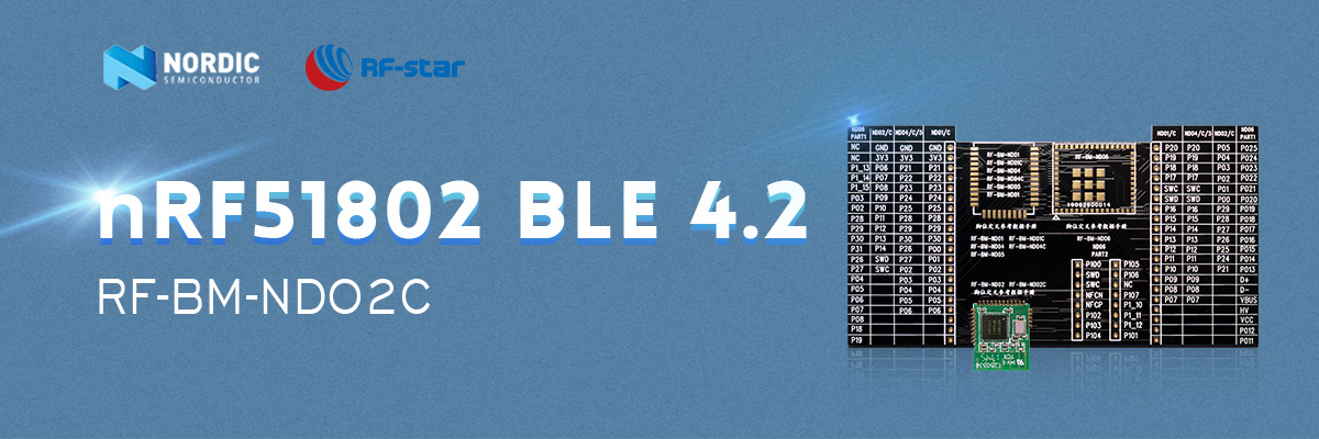 Modulo BLE4.2 con chip Nordic SoC nRF51822 RF-BM-ND02C