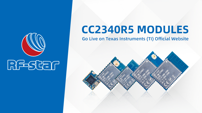 I moduli RFstar CC2340R5 diventano disponibili sul sito Web ufficiale di TI