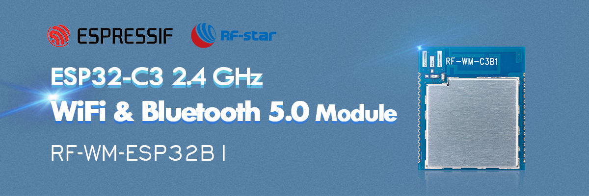 Modulo WiFi e Bluetooth 5.0 ESP32-C3 a basso consumo da 2,4 GHz RF-WM-ESP32B1
