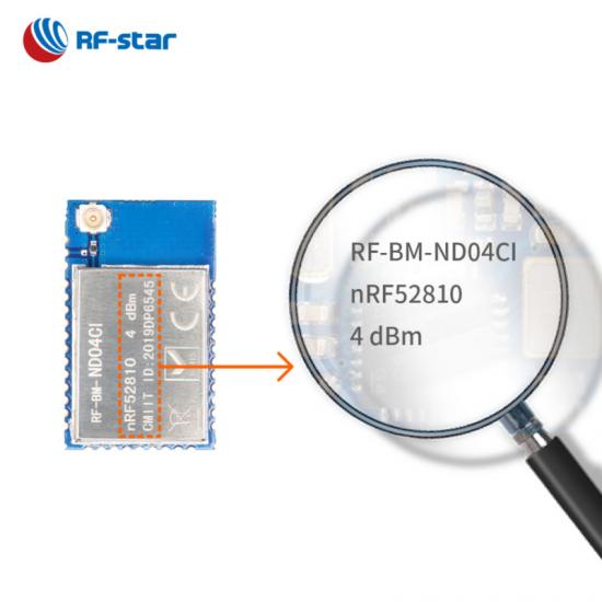 Bluetooth 5.0 Low Energy module with Nordic SoC nRF52810 RF-BM-ND04CI