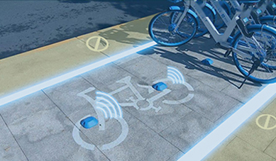 Recinzione biciclette condivise rampante con Bluetooth
