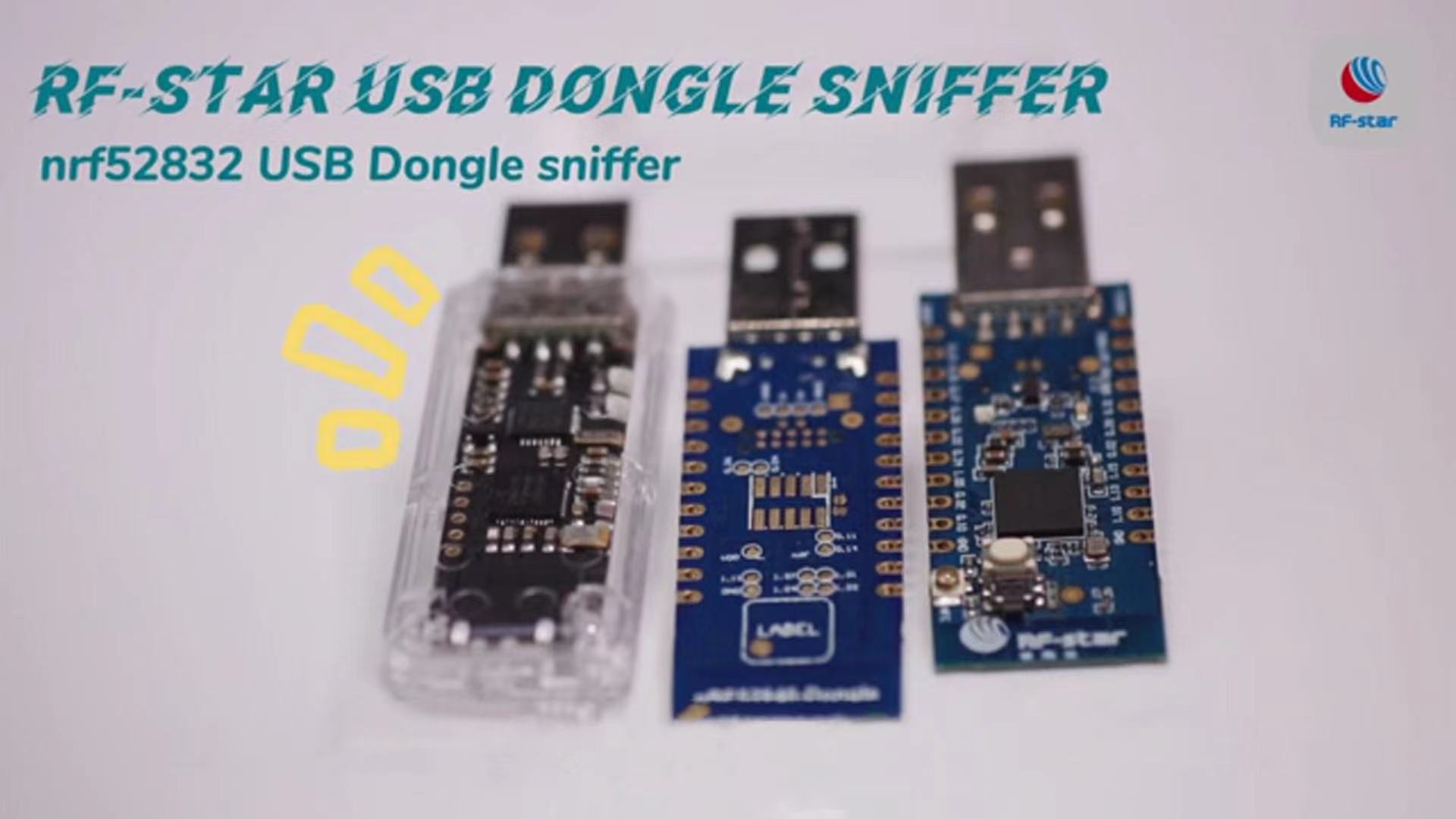 nRF Connect RF-star Low Energy BLE 5.0 nRF52832 Sniffer USB Dongle